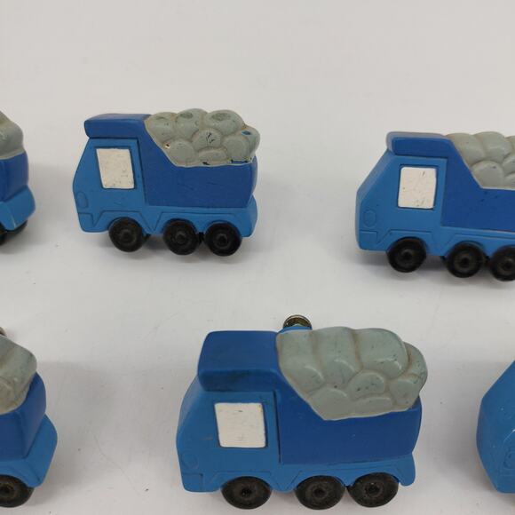 Drawer Knobs Blue Dump Truck  Pulls Boys Room Nursery Home Decoration  Lot of 7 - Picture 6 of 10